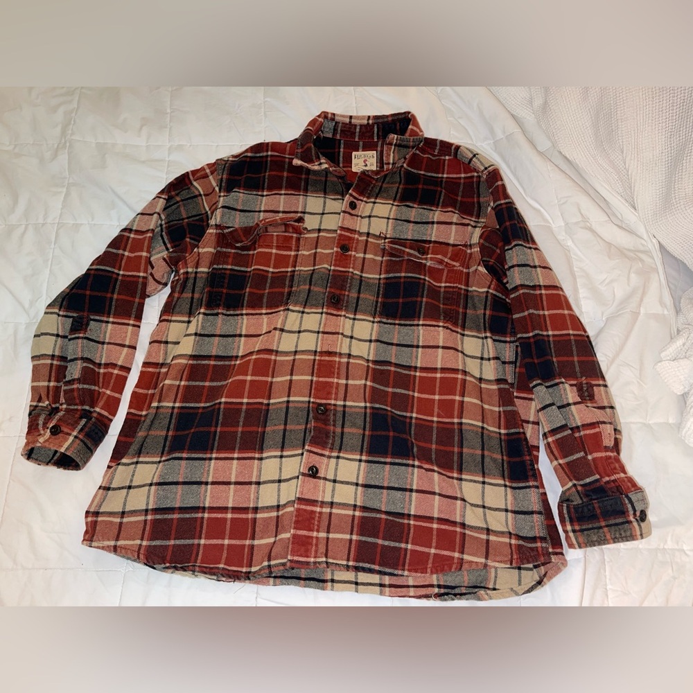Red Head Brand Company Red and Cream Plaid Casual Shirt